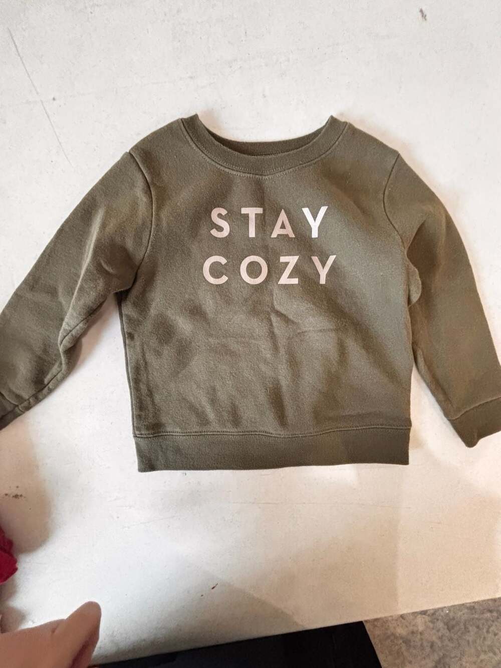Garanimals Stay Cozy Olive Green Graphic Sweatshirt